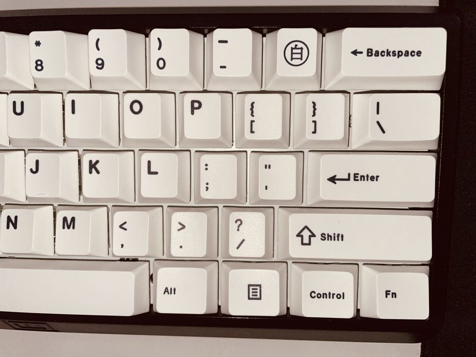 125 Keycaps Minimalistas Branco