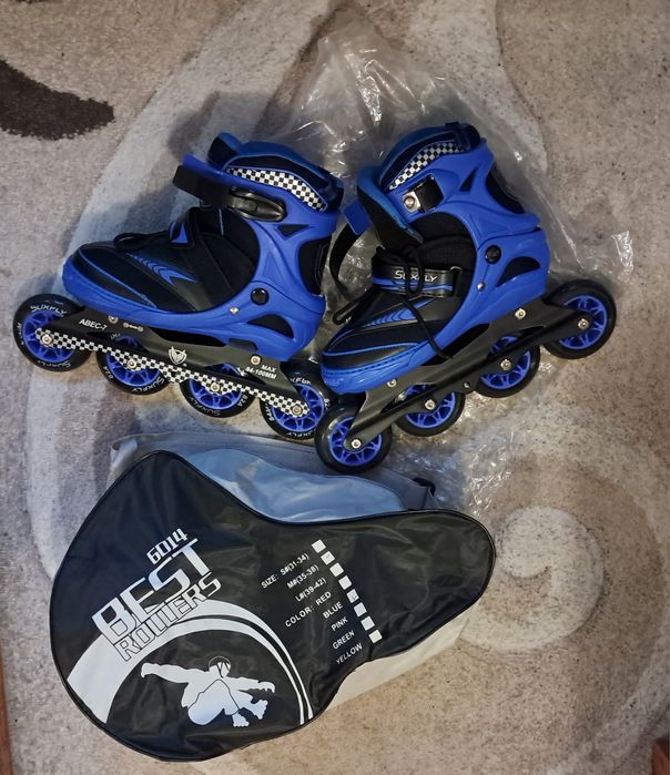 Ролики 35-38 розмір сині