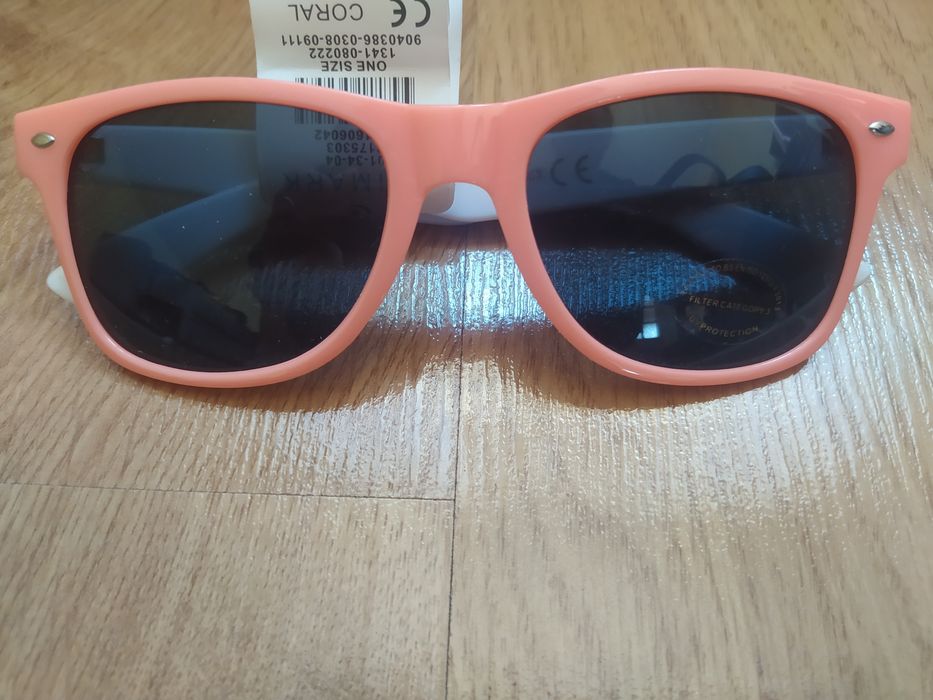 Okulary przeciwsłoneczne pastelowy morelowy