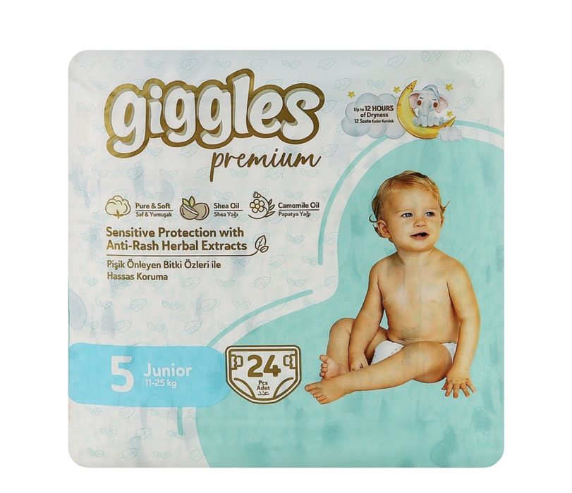 Подгузники DinoBaby Giggles Premium розмір 5