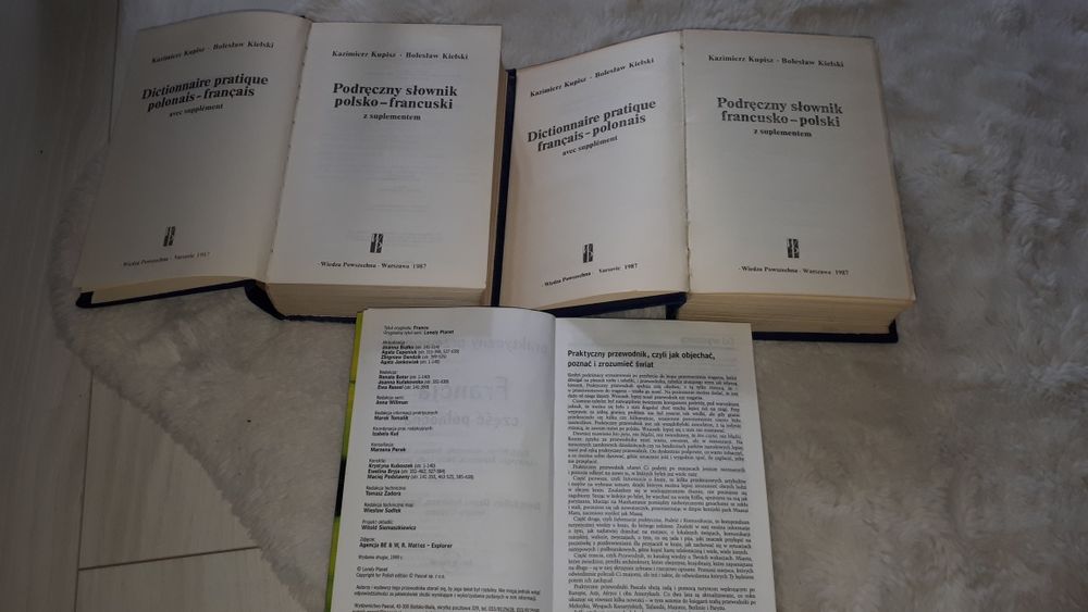 Francja - część północna i słowniki polsko - franc. i franc. - polski