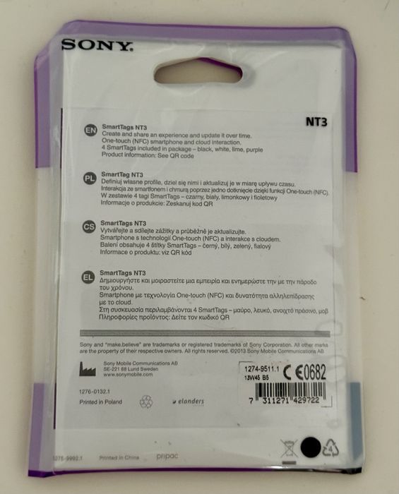 SmartTag NFC Sony NT3 Nowe