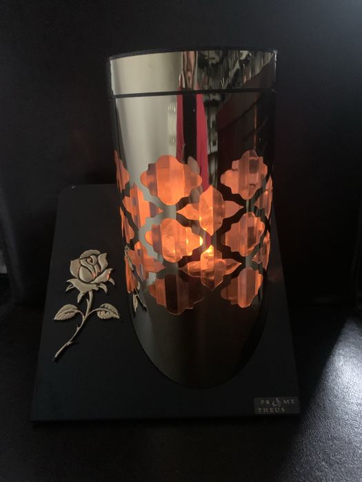 Znicz solarny złoty/srebrny Paris