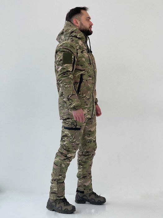 Військова форма утеплена зимова мультикам, костюм тактичний з флісом