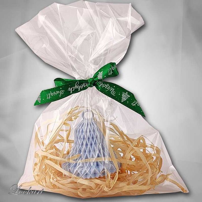 Dzwonek ozdoba na choinkę bombka błękitna druk 3D b2