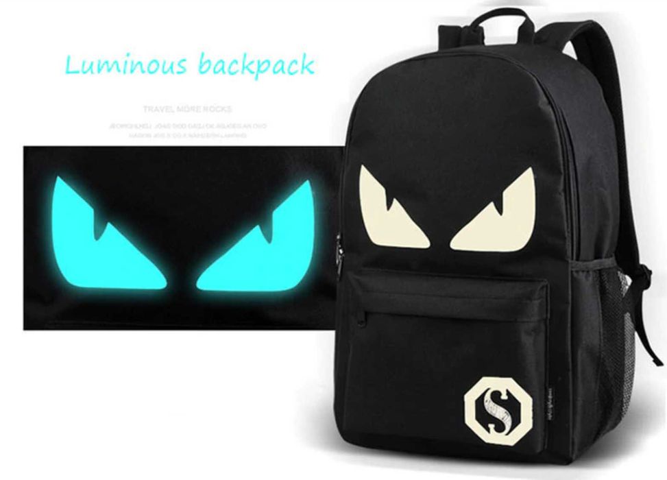 Plecaki fluorescencyjne z piórnikiem - świecą w ciemności !