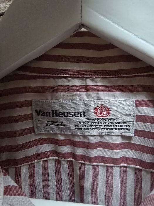 Koszula męska w czerwone paski Van Heusen rozmiar M