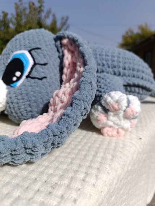 Дитяча подушка іграшка зайка ручної роботи