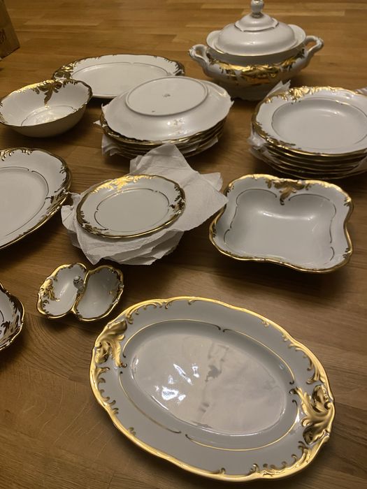 Столовый сервиз «золотой лист», 1980- х