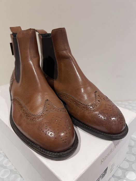 Russell & Bromley – BOND Low Ankle Chelsea Botki- brązowe- r. 37/UK 4