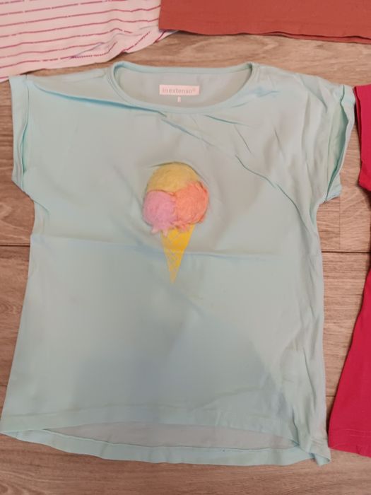 Bluzki bluzeczki dla dziewczynki rozmiar 122-128 zestaw