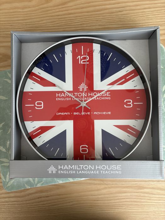 Zegar ścienny z motywem flagi UK