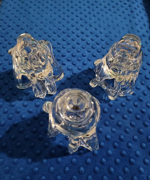 Lampy kryształ nafta PRL komplet 3 sztuki vintage