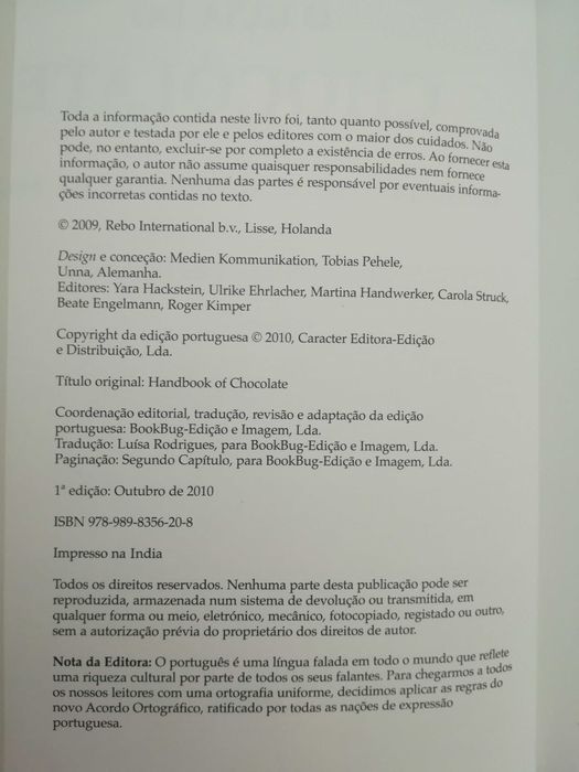 O guia do chocolate - variedade, produção, degustação e receitas