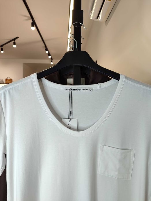 Футболка Alexander Wang Classic Pocket Tee White