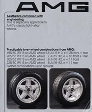 AMG Penta 1984-85p Mercedes w126 SEC R107 w116 C123 w123 w201 190 w124