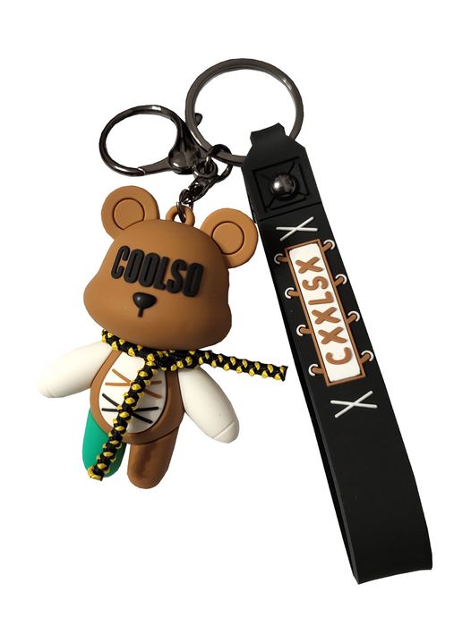 Brelok MIŚ COOLSO do kluczy, torebki, plecaka brązowy