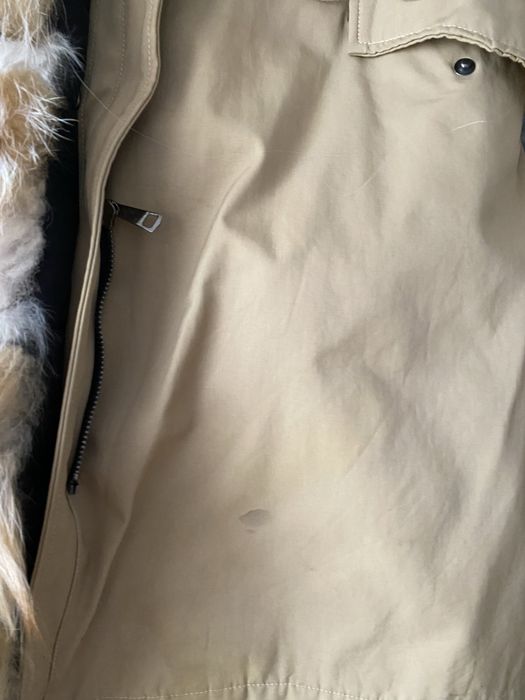 Piekna parka futro naturalne ciepła kurtka