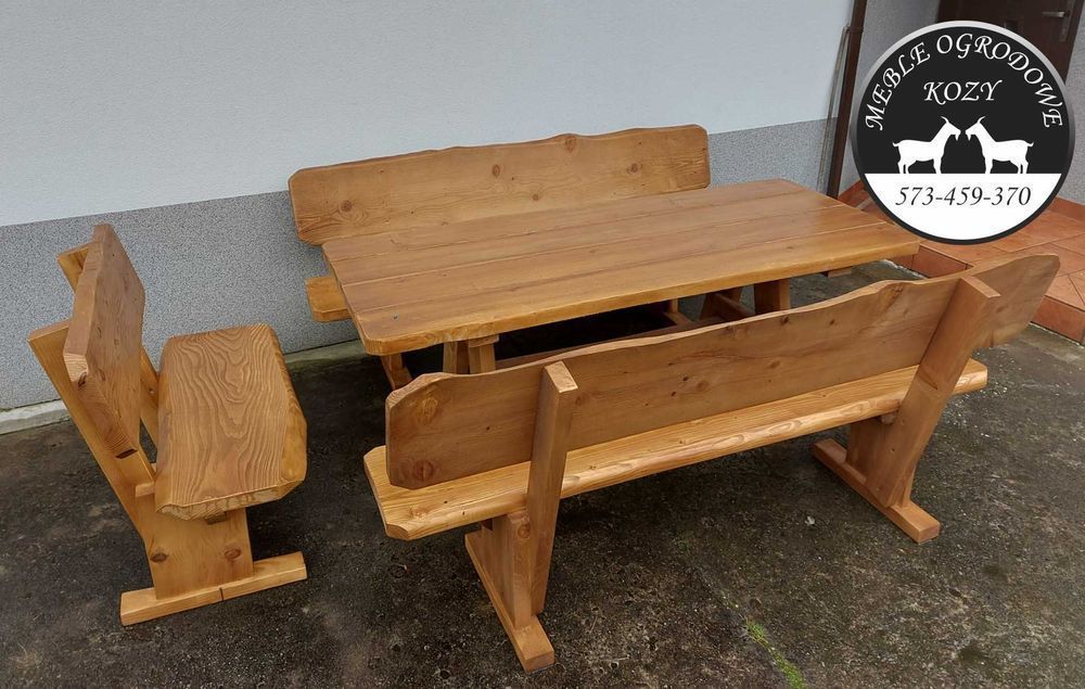 CENY DO KOŃCA LUTEGO Meble ogrodowe drewniane góralskie Lite drewno