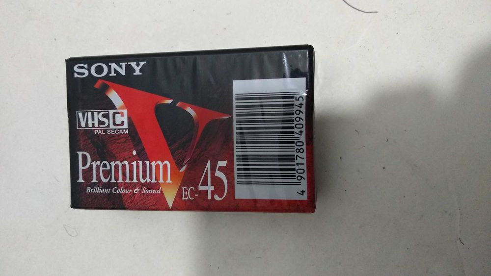 Cassete VHS-C VINTAGE, Sony Premim EC-45, NOVA!