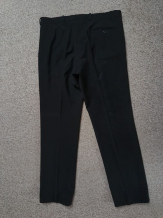 Wełniane spodnie garniturowe męskie