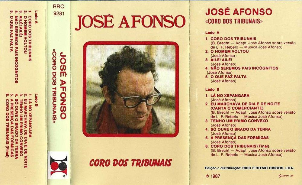 José Afonso	- - - - -		Coro dos Tribunais	- - - - -	K7