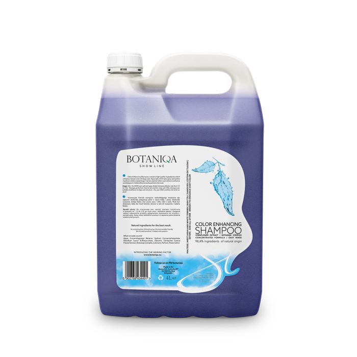 Szampon Rozświetlający Dla Zwierząt Botaniqa Color Enhancing 4l Pielęgnacja Sierści Psa I Kota Profesjonalny Preparat Zoojoy