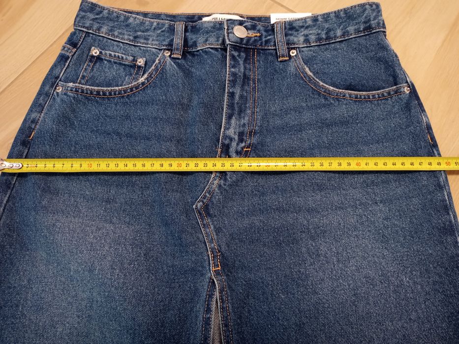 Pull bear spódnica midi dżinsowa 38