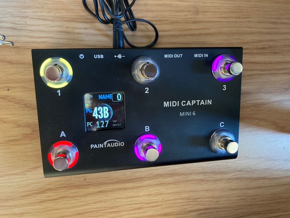 Paint Audio MIDI Captain MINI 6 Pedal MIDI Controlador