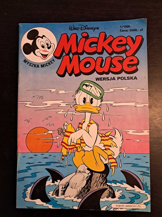 Pierwszy numer Mickey Mouse nr 1/1990 BDB