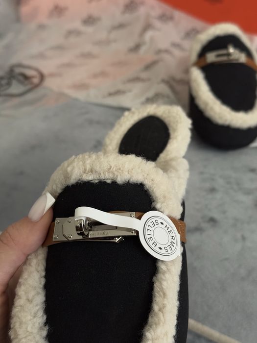 Зимние мюли тапки люкс бренд