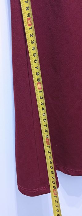 Bordowa elegancka sukienka na co dzień unisex