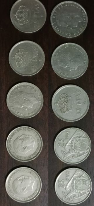 Moedas Europa. ESPANHA. Pesetas.