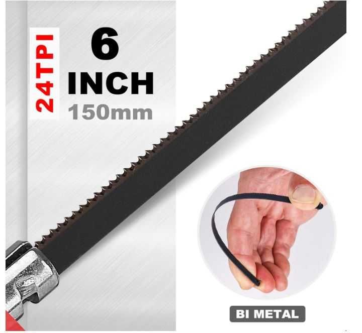 Piła ręczna 150mm do cięcia metalu + blok do cięcia