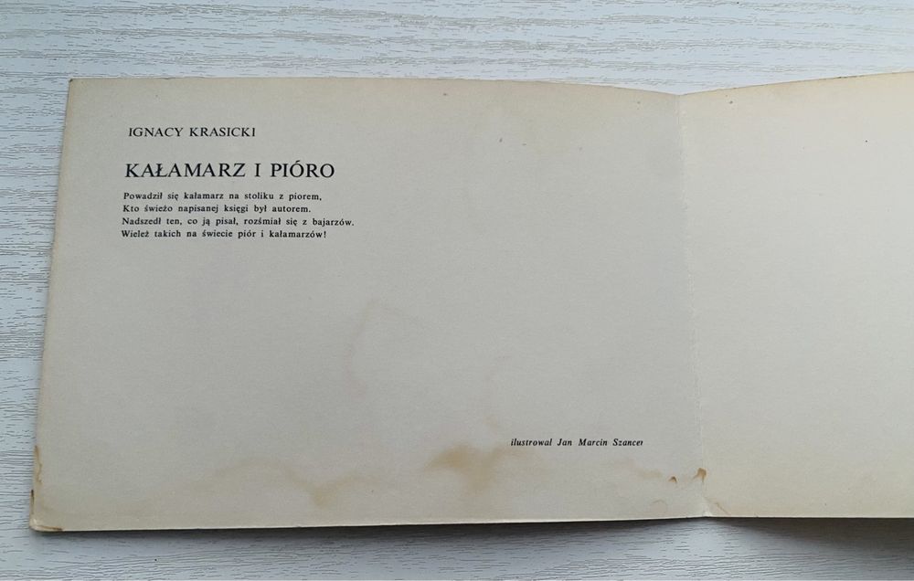 Pocztówka Jan Marcin Szancer „Kałamarz i pióro”