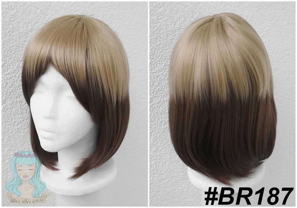 Cosplay wig brązowa z blond peruka ombre SnK Atak Tytanów Jean fem