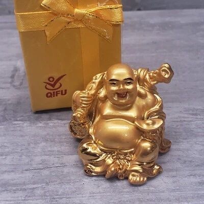 3 Budas "Quifu" em metal dourado, Peças muito especiais