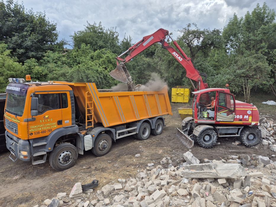 Wyburzenia rozbiórki budynków wywóz gruzu śmieci,roboty ziemne