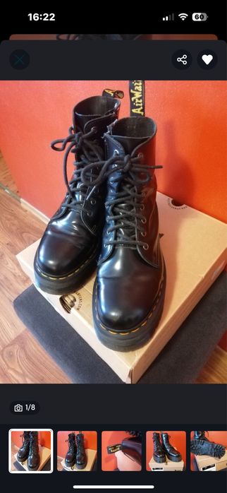 Martensy lakier platforma zamek