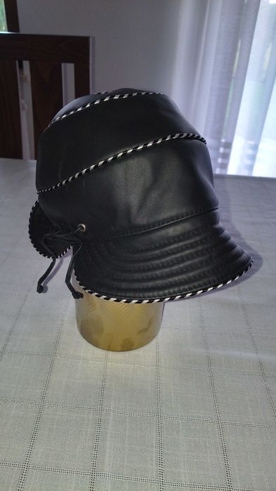 Piękny skórzany kapelusz Perła, firmy Luka Pelli