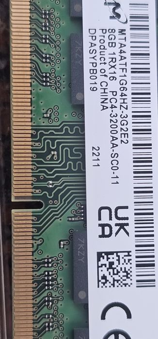 Оперативна пам'ять Micron DDR4 16гб (8гб×2шт) для ноутбука
