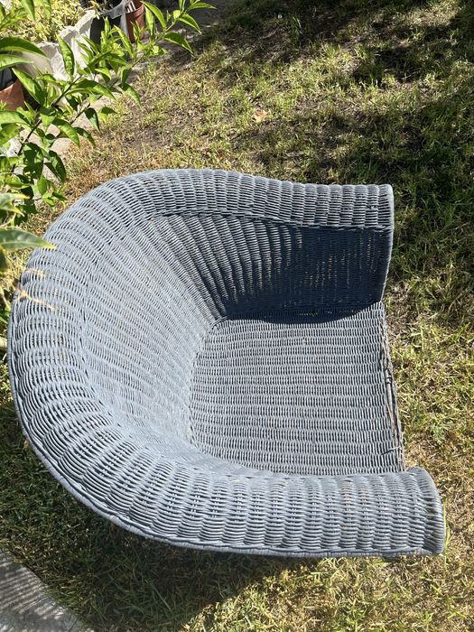 Poltrona Jardim em ferro e vime