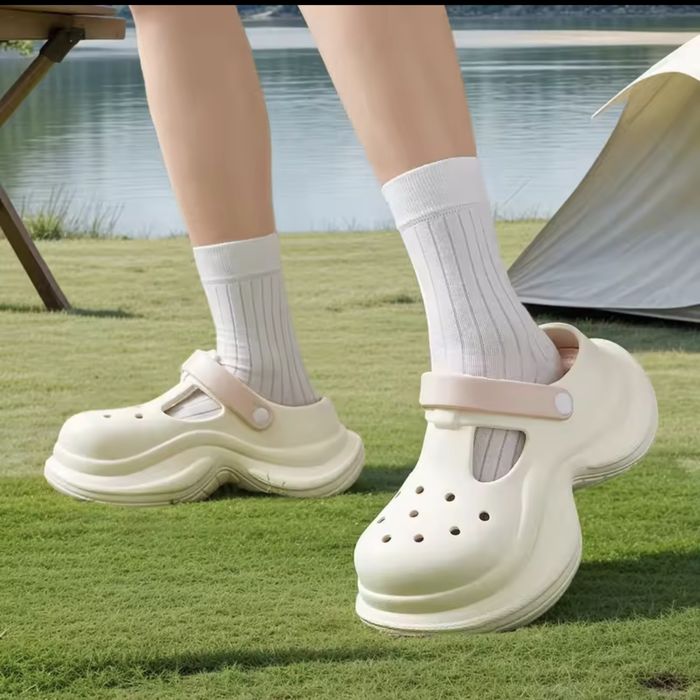 36 37 Новые тапочки резиновые шлепки кроксы на платформе