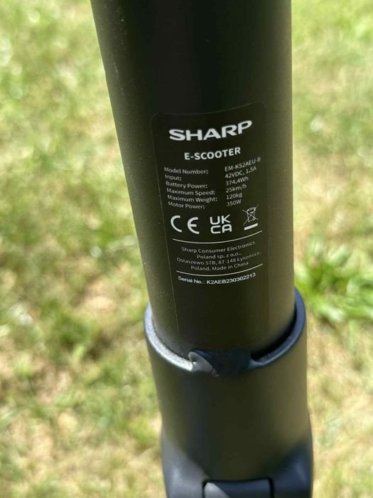 Hulajnoga elektrycza Sharp EM-KS2CEU-B