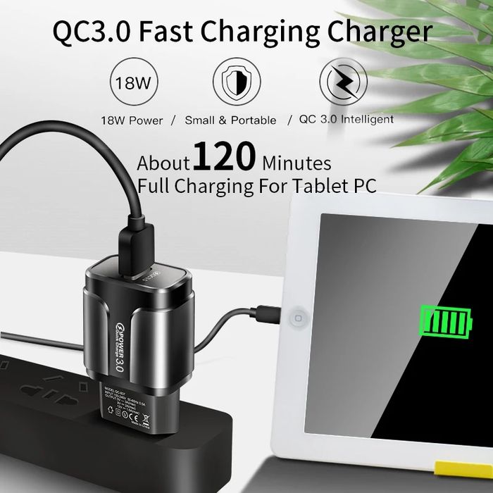 Быстрая сетевая зарядка Quick Charge 3.0 сетевой адаптер блочек блок