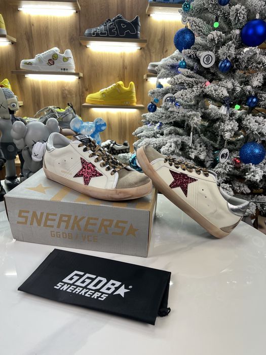 Кеди Golden Goose GGDB / Superstar Beige / Red