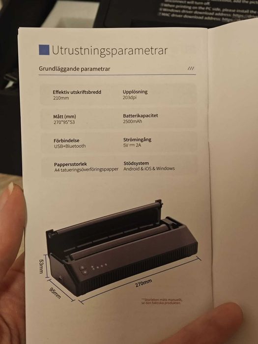 Tattoo Printer (saiu numa box misterio)