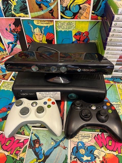Xbox 360 Slim 250gb+Kinect+16 Grier 2x Pad Gwarancja 12m Szczecin Ufo