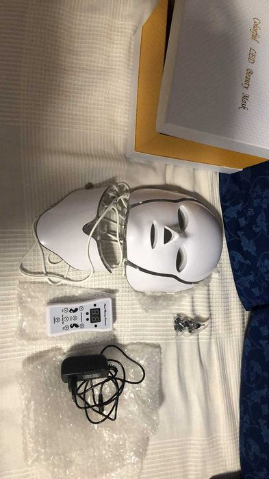 (NOVA) Máscara de terapia de luz, 7 cores LED de beleza facial