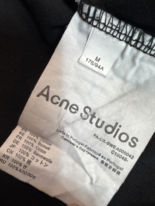 Лонгслів Acne Studios Oversized S M L XL Black erd